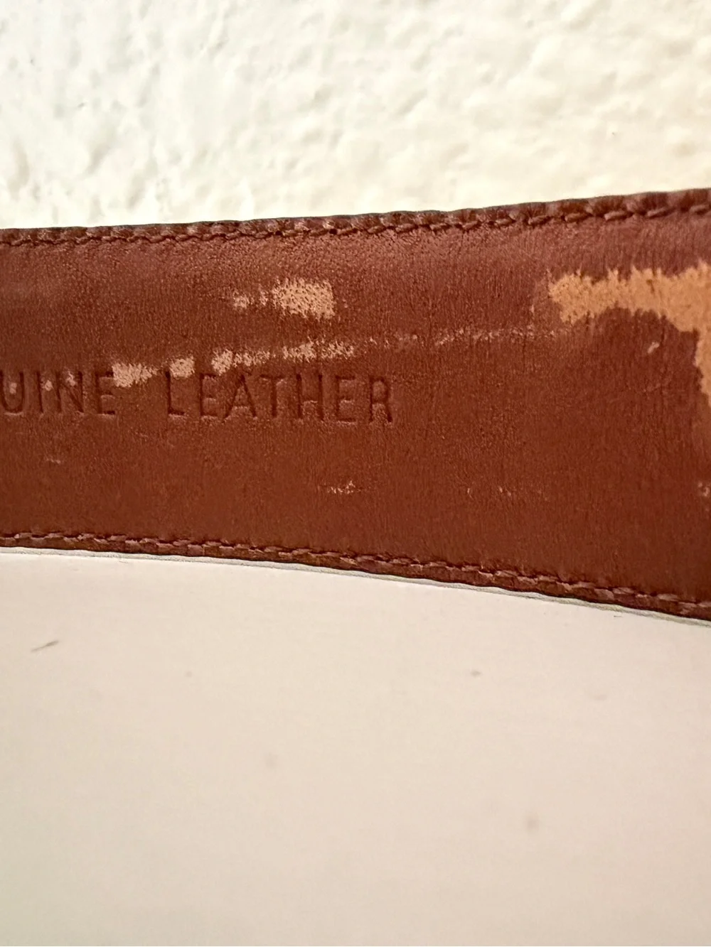 Ralph Lauren Brown Croc Embossed Leather Belt Gold Buckle Size Medium 37